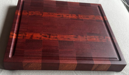 End-Grain Cutting Board - Sapele & Tiger